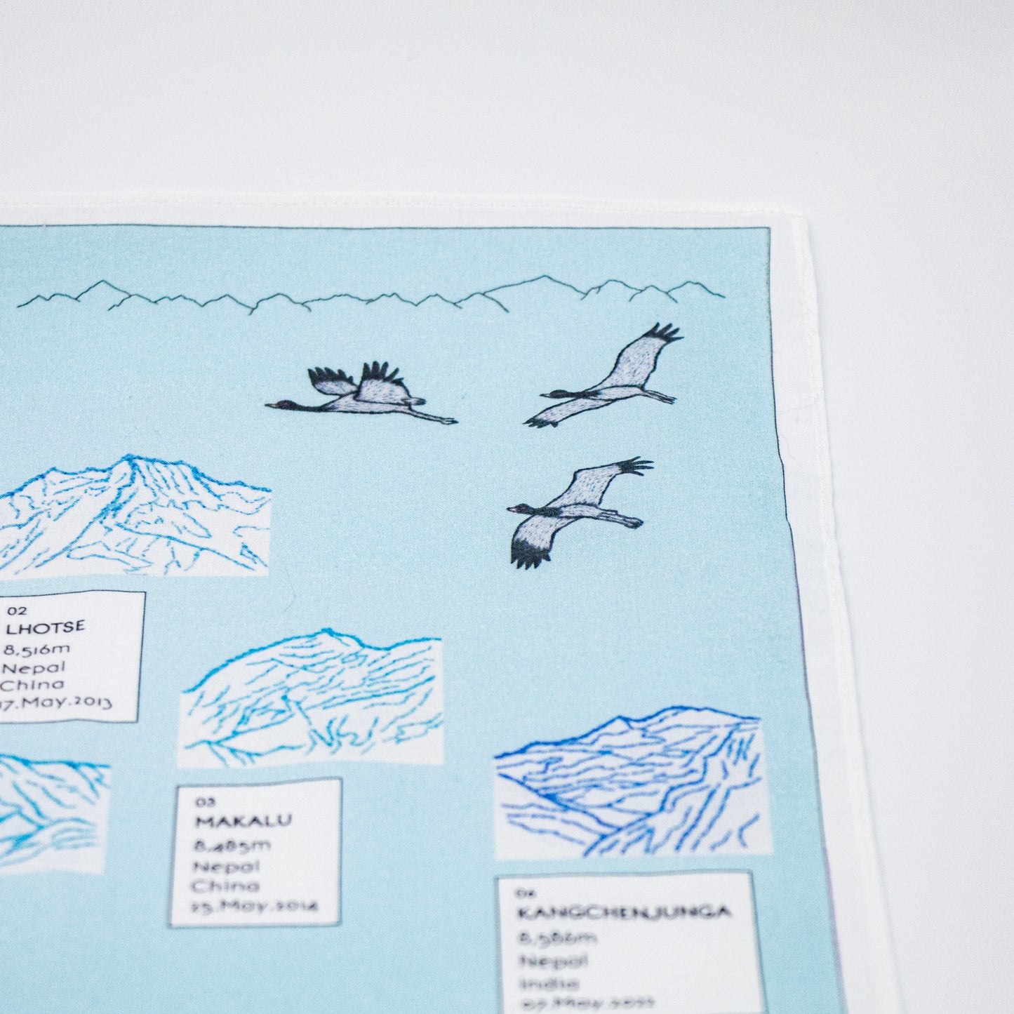 「Ascent of 14 2001-2024 Naoki Ishikawa」ハンカチ