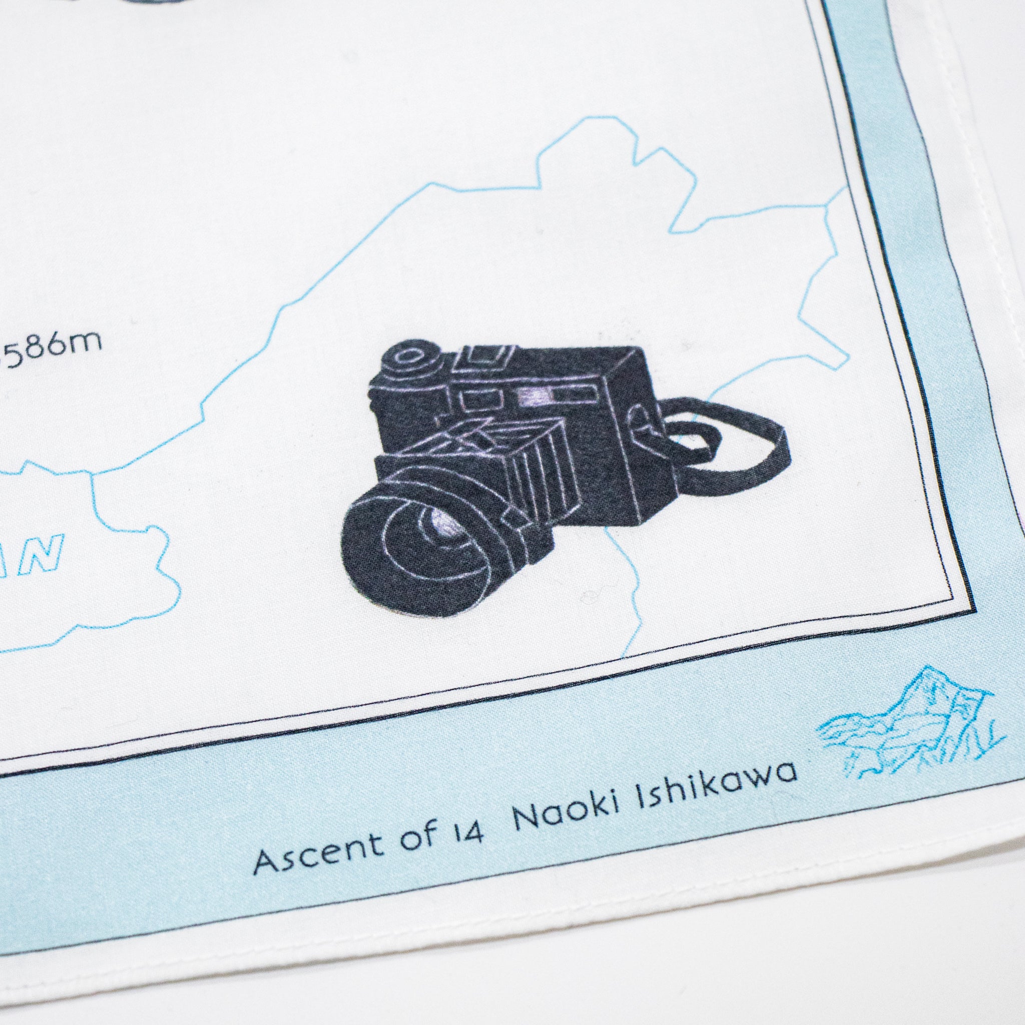 Ascent of 14 2001-2024 Naoki Ishikawa」ハンカチ – 余波舎 / NAGORO