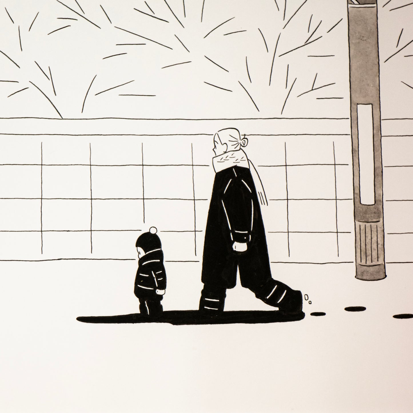 "雪の帰り道" by 小幡彩貴 [原画/額装込]