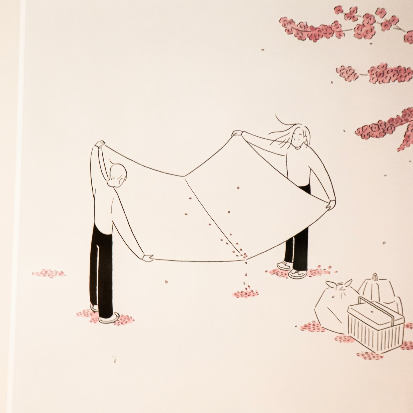 "お花見撤収" by 小幡彩貴 [原画/額装込]