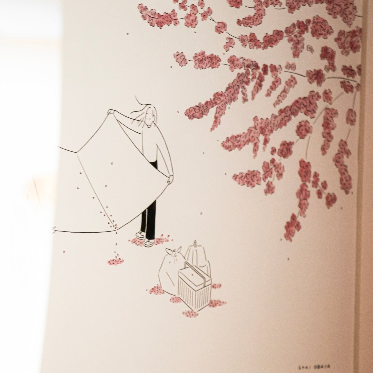 "お花見撤収" by 小幡彩貴 [原画/額装込]