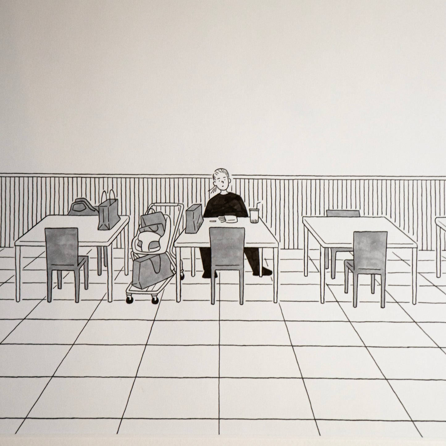 "food court dejavu" by 小幡彩貴 [原画/額装込]